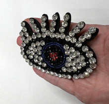 Load image into Gallery viewer, Evil Eye  Crystal Embellished   Appliqué Patch
