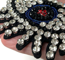 Load image into Gallery viewer, Evil Eye  Crystal Embellished   Appliqué Patch
