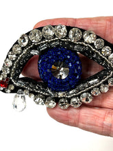 Load image into Gallery viewer, Large Evil Eye Crystal Embellished Appliqué Patch
