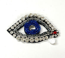 Load image into Gallery viewer, Large Evil Eye Crystal Embellished Appliqué Patch
