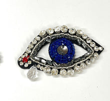 Load image into Gallery viewer, Large Evil Eye Crystal Embellished Appliqué Patch
