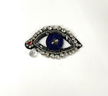 Load image into Gallery viewer, Large Evil Eye Crystal Embellished Appliqué Patch
