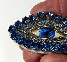 Load image into Gallery viewer, Evil Eye  Crystal Embellished Appliqué Patch
