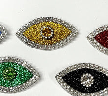 Load image into Gallery viewer, Evil Eye Patch Coloured Crystal Embellished Appliqué  Patch
