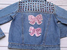 Load image into Gallery viewer, Pink Sequin Bow  Children&#39;s Applique Patch
