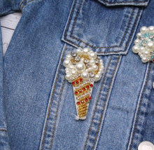 Load image into Gallery viewer, Beaded Ice Cream Applique Patch
