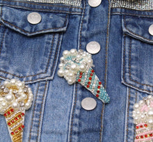 Load image into Gallery viewer, Beaded Ice Cream Applique Patch
