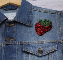 Load image into Gallery viewer, Handmade Strawberry Delicate Beaded Sequined Applique Patch
