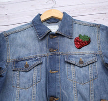 Load image into Gallery viewer, Handmade Strawberry Delicate Beaded Sequined Applique Patch
