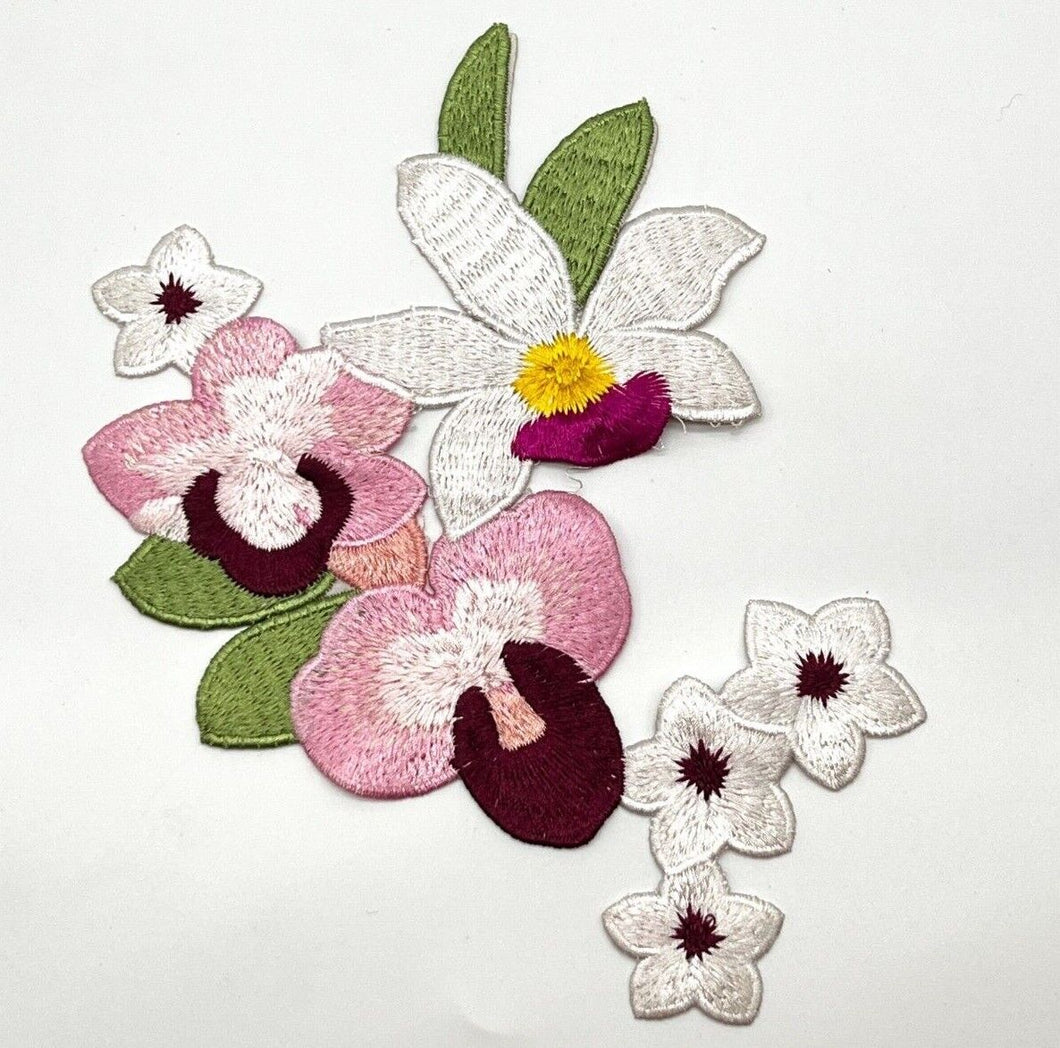 Embroidered Flower Applique Patch