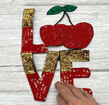 Load image into Gallery viewer, Large cherry Sequin  Applique Patch
