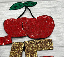 Load image into Gallery viewer, Large cherry Sequin  Applique Patch
