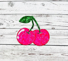 Load image into Gallery viewer, Large Pink Cherry Sequin  Applique Patch
