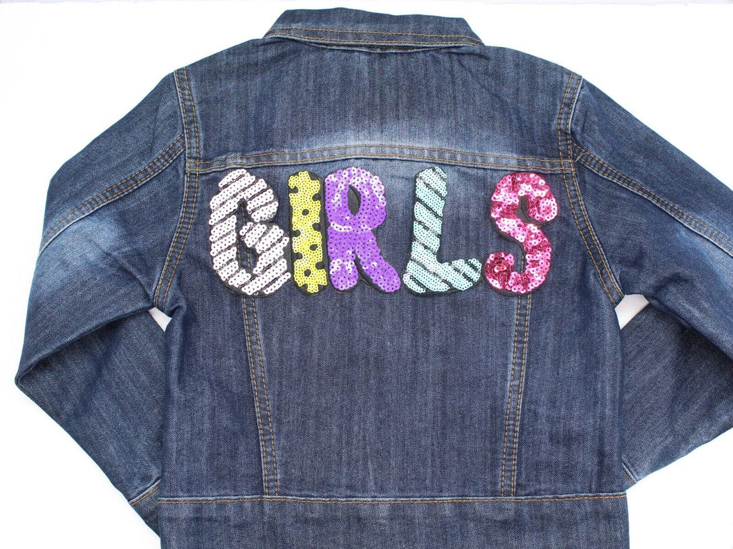 Large Girls Sequin Applique Patch