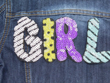 Load image into Gallery viewer, Large Girls Sequin Applique Patch
