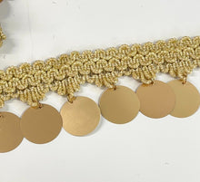 Load image into Gallery viewer, Gold Disc Fringe Fringing
