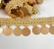 Load image into Gallery viewer, Gold Disc Fringe Fringing
