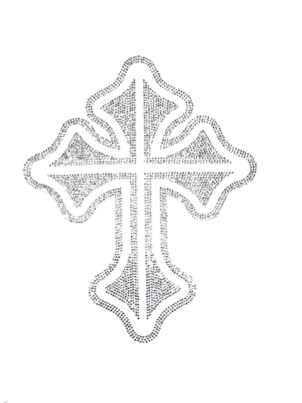 Rhinestone Crystal Hotfix Celtic Cross Diamante Iron On Transfer