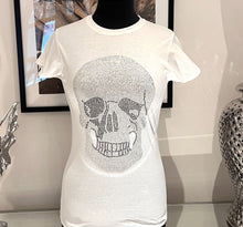 Load image into Gallery viewer, Women&#39;s Rhinestone Skull T shirt
