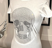Load image into Gallery viewer, Women&#39;s Rhinestone Skull T shirt
