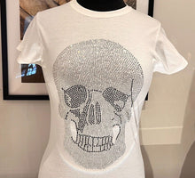 Load image into Gallery viewer, Women&#39;s Rhinestone Skull T shirt
