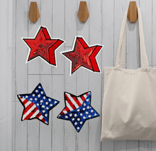 Load image into Gallery viewer, Small  Sequin Star  2 piece set Applique Patch

