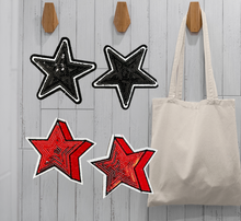 Load image into Gallery viewer, Small  Sequin Star  2 piece set Applique Patch
