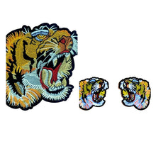 Load image into Gallery viewer, Large 8 Tiger Head Embroidered Applique Patch
