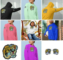 Load image into Gallery viewer, Large 8 Tiger Head Embroidered Applique Patch
