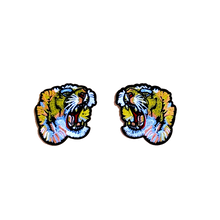 Load image into Gallery viewer, Large 8 Tiger Head Embroidered Applique Patch
