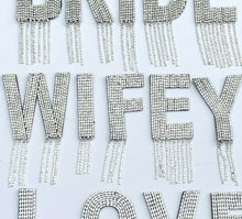 Load image into Gallery viewer, Bride  Rhinestone Bling  Letters Applique Patch
