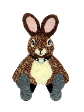 Load image into Gallery viewer, Extra Large 12&quot; Brown Rabbit Bunny In Boots Embroidered  Appliqué Patch
