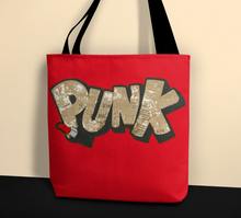 Load image into Gallery viewer, Gold PUNK With Lipstick Sequin Applique Patch
