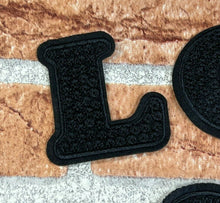 Load image into Gallery viewer, Black Love Heart Patch Iron  or Sew on With  Letters

