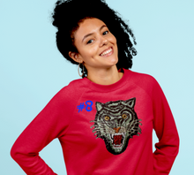 Load image into Gallery viewer, Large Sequin Tiger Head Applique Patch
