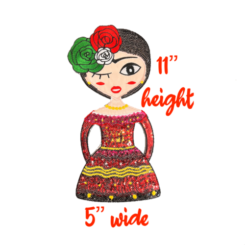 Frida Kahlo Embroidery & Sequins  Applique Patch