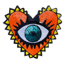 Load image into Gallery viewer, Large Sequin Evil Eye  Appliqué Patch
