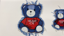 Load image into Gallery viewer, Teddy Bear Denim Jean Applique Patch
