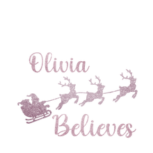 Load image into Gallery viewer, Christmas Personalised Believe Glitter Iron On Transfer
