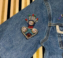 Load image into Gallery viewer, Khamsa Hamsa Hand of Fatima Crystal Eye Applique Patch
