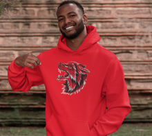 Load image into Gallery viewer, Red Wolf Head Embroidered Applique Patch

