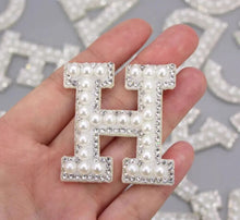 Load image into Gallery viewer, Pearl and Diamante Iron on letters
