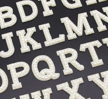 Load image into Gallery viewer, Pearl and Diamante Iron on letters
