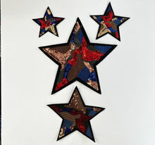 Load image into Gallery viewer, 4 Stars  Sequin Star Applique Patch
