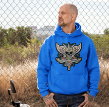 Load image into Gallery viewer, Embroidered Biker Skull Applique Patch
