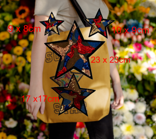 4 Stars  Sequin Star Applique Patch